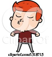 Cartoon Model Guy Pouting