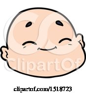 Cartoon Happy Bald Man