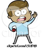 Cartoon Shocked Man