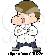 Cartoon Laughing Businessman