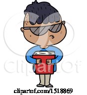 Cartoon Boy Wearing Sunglasses