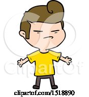 Cartoon Cool Guy With Fashion Hair Cut