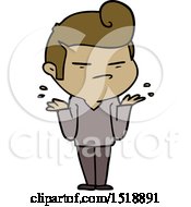 Cartoon Cool Guy With Fashion Hair Cut