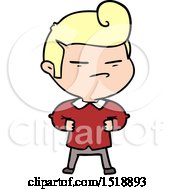 Cartoon Cool Guy With Fashion Hair Cut