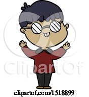 Cartoon Boy Wearing Spectacles