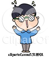 Cartoon Boy Wearing Spectacles