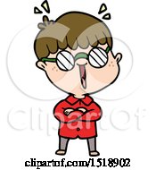 Cartoon Boy Wearing Spectacles