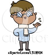 Cartoon Boy Wearing Spectacles