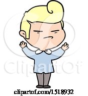 Cartoon Cool Guy With Fashion Hair Cut