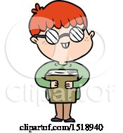 Cartoon Boy Wearing Spectacles