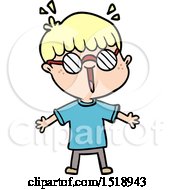 Cartoon Boy Wearing Spectacles