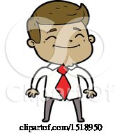 Happy Cartoon Businessman