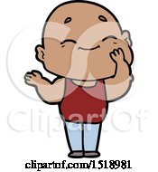 Cartoon Happy Bald Man