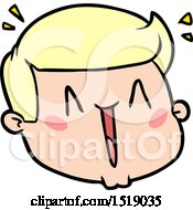 Happy Cartoon Male Face