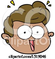 Cartoon Male Face Surprised