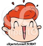 Cartoon Male Face Surprised