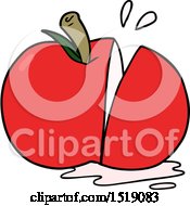 Poster, Art Print Of Cartoon Sliced Apple