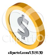 Poster, Art Print Of 3d Dollar Coin Icon