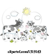 Poster, Art Print Of Calf And Cows Under A Sun