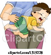 Clipart Of A Father Spanking His Son Royalty Free Vector Illustration