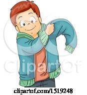 Poster, Art Print Of Boy Putting On A Jacket