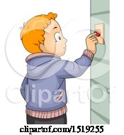 Poster, Art Print Of Boy Ringing A Door Bell