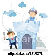 Poster, Art Print Of Prince And Princess At An Ice Castle