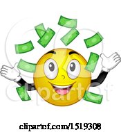 Poster, Art Print Of Yellow Smiley Emoji Making It Rain Money