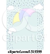 Poster, Art Print Of Border Of Rain Clouds And An Umbrella