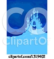 Poster, Art Print Of Blue Ice Castle At Night