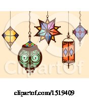 Poster, Art Print Of Hanging Moroccan Geometric Lamps