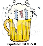 Poster, Art Print Of Cartoon Mug Of Beer Crying