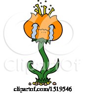 Cartoon Flower Crying by lineartestpilot