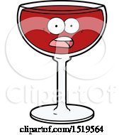 Poster, Art Print Of Cartoon Glass Of Wine