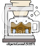 Poster, Art Print Of Cartoon Crying Filter Coffee Machine