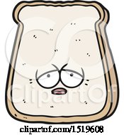 Poster, Art Print Of Cartoon Tired Old Slice Of Bread