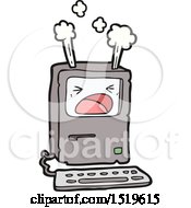 Cartoon Overheating Computer