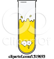 Cartoon Surprised Test Tube by lineartestpilot
