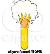 Cartoon Exploding Chemicals In Test Tube