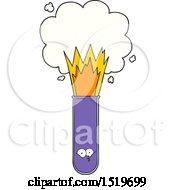Cartoon Exploding Chemicals In Test Tube