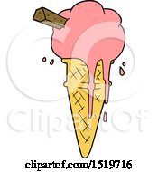 Poster, Art Print Of Cartoon Ice Cream Melting