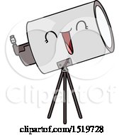 Cartoon Telescope With Face by lineartestpilot