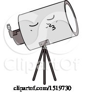 Cartoon Telescope With Face by lineartestpilot