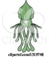 Poster, Art Print Of Cartoon Squid
