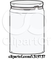 Cartoon Empty Glass Jar