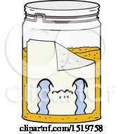 Cartoon Glass Jar Crying