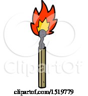 Cartoon Burning Match by lineartestpilot