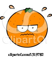 Poster, Art Print Of Cartoon Angry Orange
