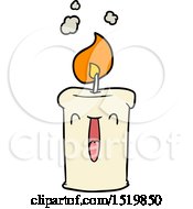 Poster, Art Print Of Happy Cartoon Candle