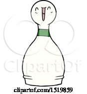 Cartoon Happy Bowling Pin by lineartestpilot